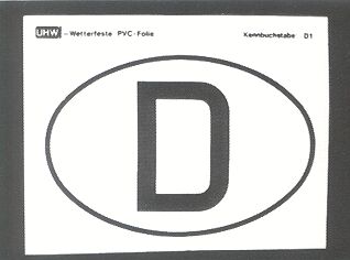 Nationalit&auml;tskennzeichen D